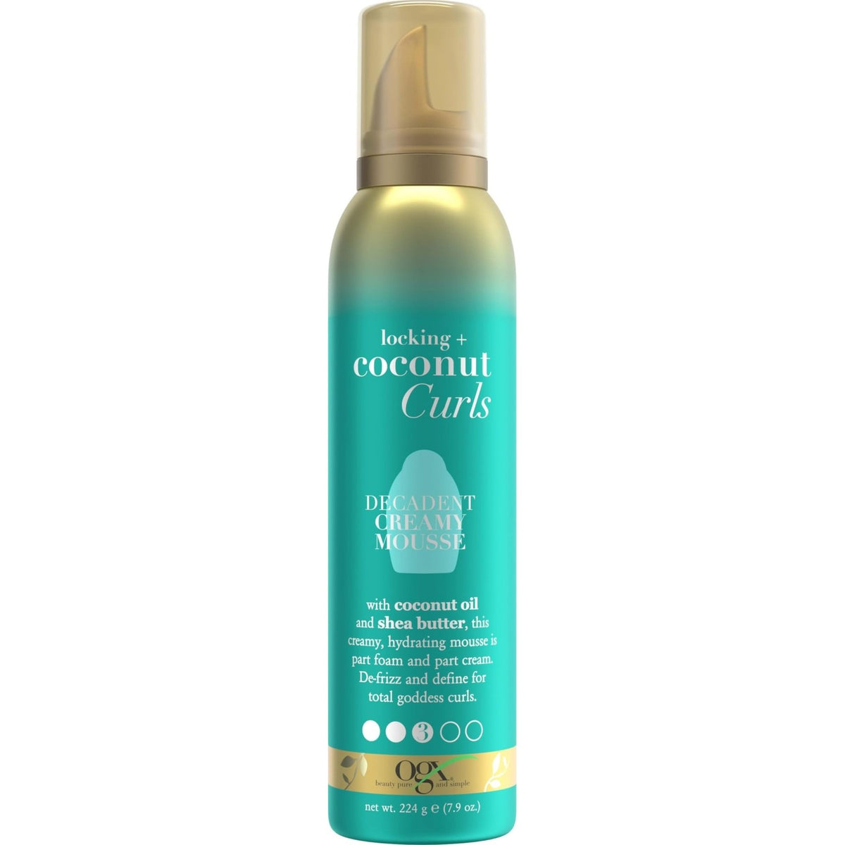 Authentic OGX Coconut Curls Mousse with coconut oil and shea butter for defined, luscious curls. 100% genuine product.