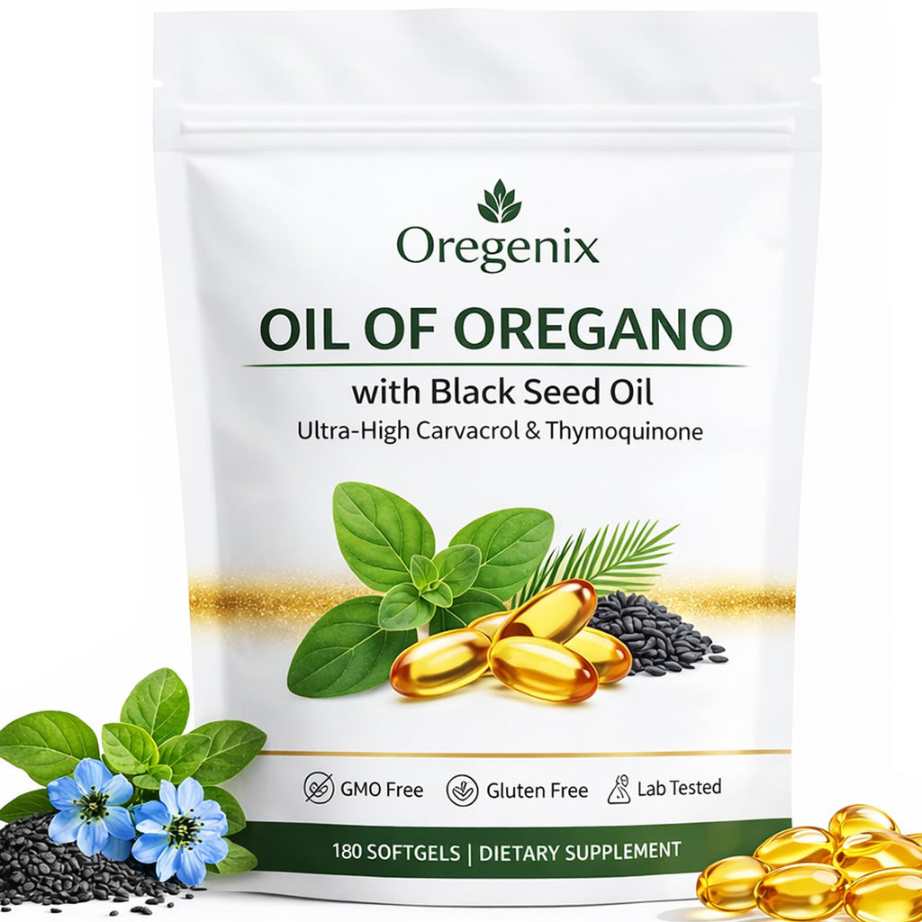 Discover premium imported Oil of Oregano Softgels with Black Seed Oil, lab-tested for quality at Curat Cart.