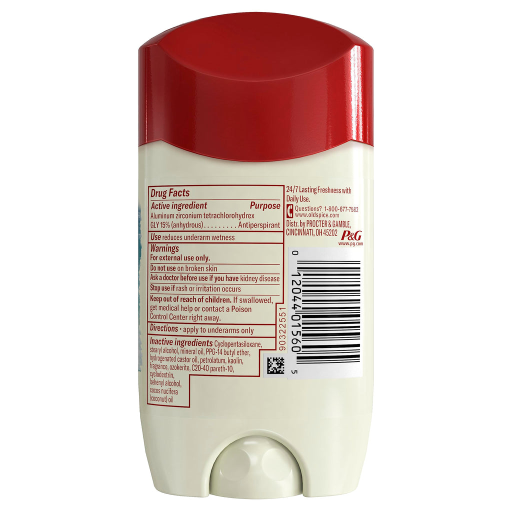 Authentic Old Spice Antiperspirant & Deodorant stick. Provides lasting freshness and effective odor protection. Genuine product.