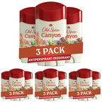 Premium imported Old Spice Canyon Antiperspirant & Deodorant set. Fresh scent and long-lasting protection in a convenient 3 pack.