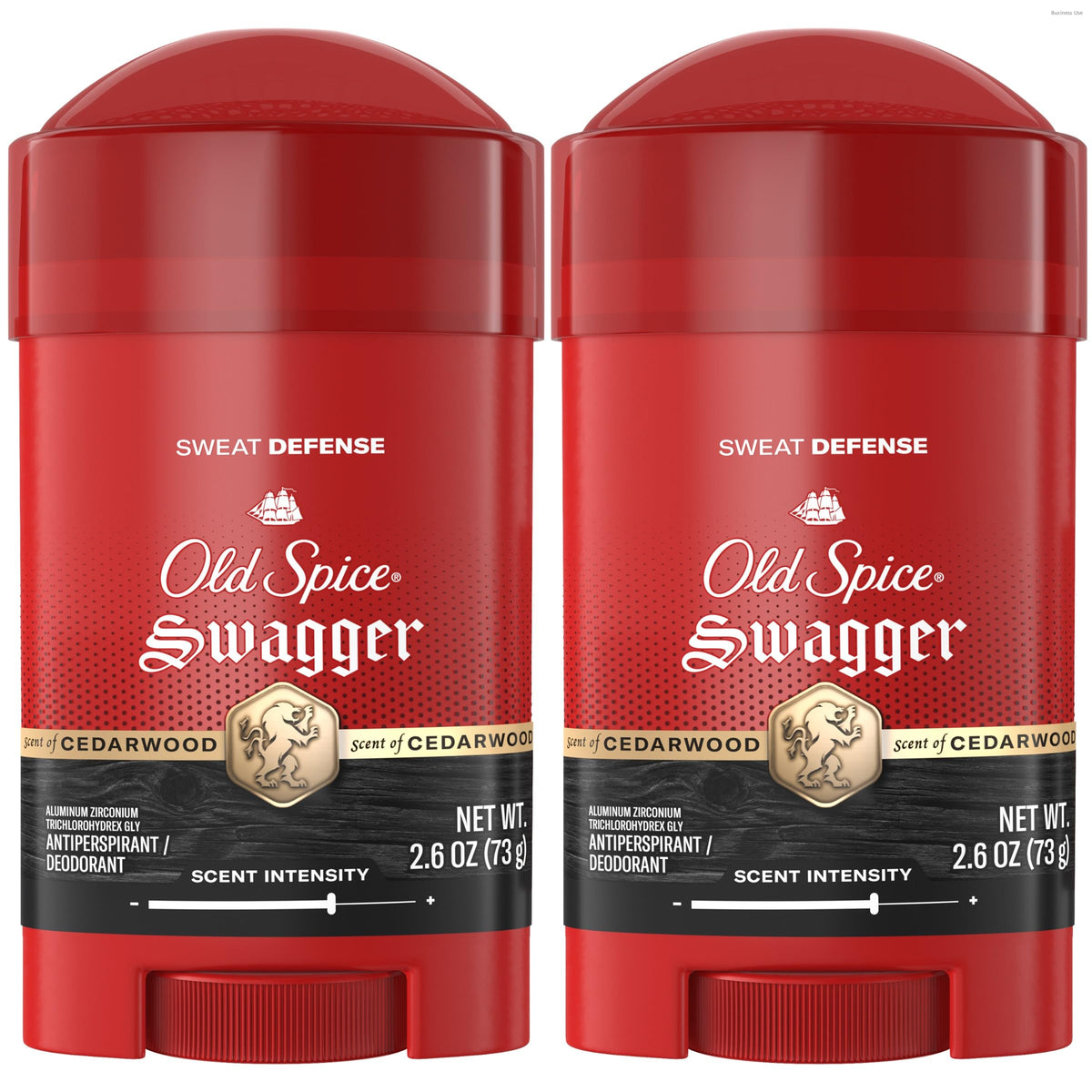 Genuine Old Spice Swagger Antiperspirant Deodorant for men, featuring cedarwood scent. Enjoy lasting sweat defense.