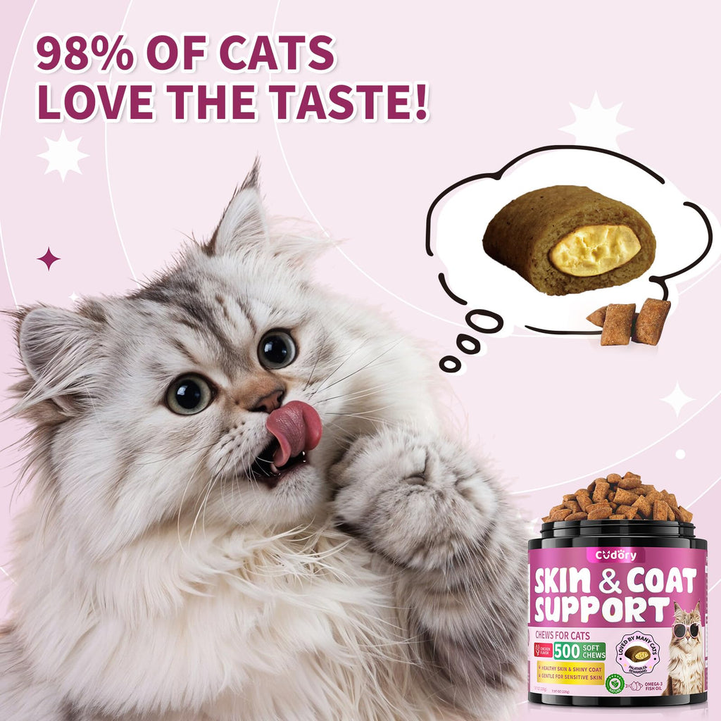 Omega 3 for Cats Skin Coat Support promotes healthy skin and coat. 100% Authentic, available at Curat Cart in India.