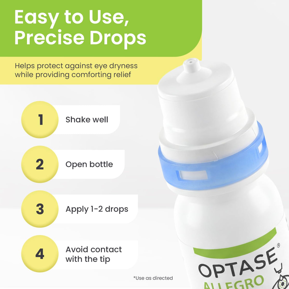 Optase Allegro Lubricant Eye Drops offer premium imported relief from eye dryness. Available at Curat Cart for comfort and care.