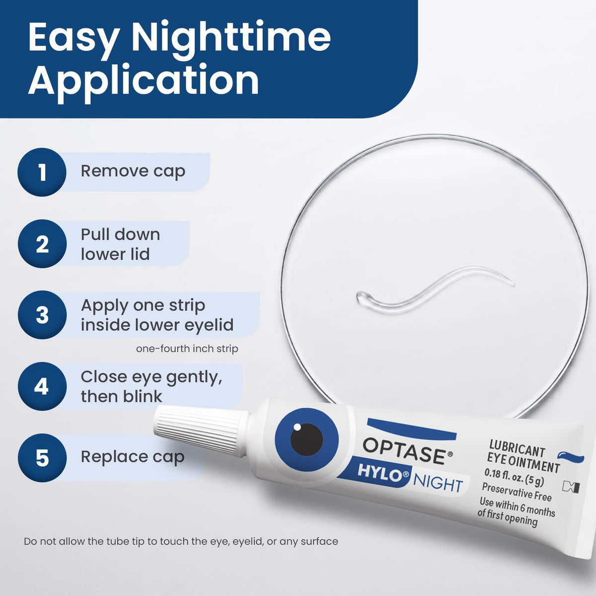 OPTASE HYLO Night Eye Ointment offers easy nighttime application for dry eyes. Premium imported solution available at Curat Cart.