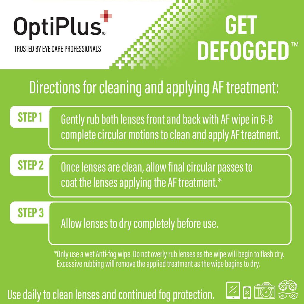 OptiPlus Anti Fog Cleaning Wipes provide trusted lens care, available in India at Curat Cart. Ensure clear vision every day.