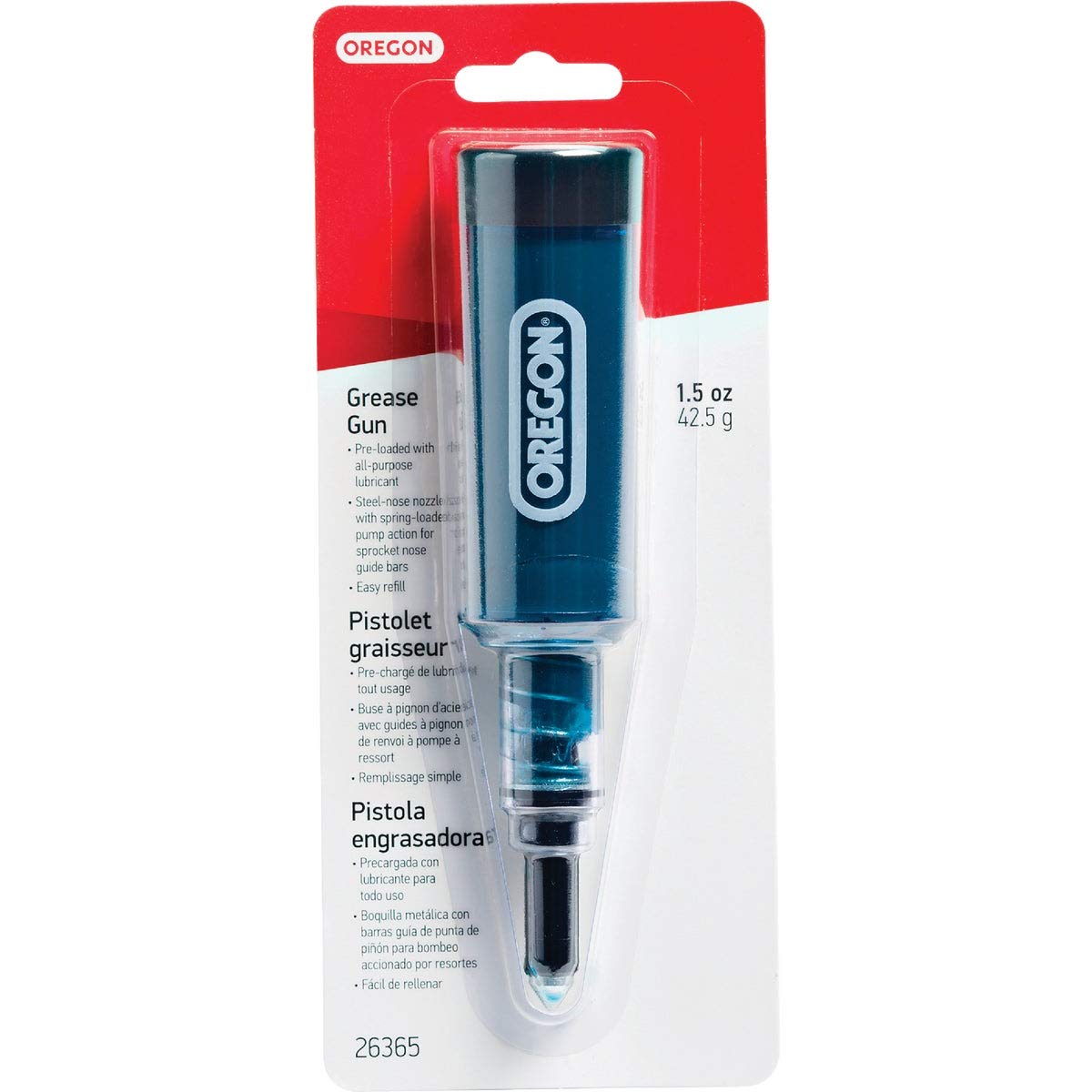 Premium imported Oregon Grease Gun for Chainsaws, ensuring optimal performance. Available at Curat Cart.