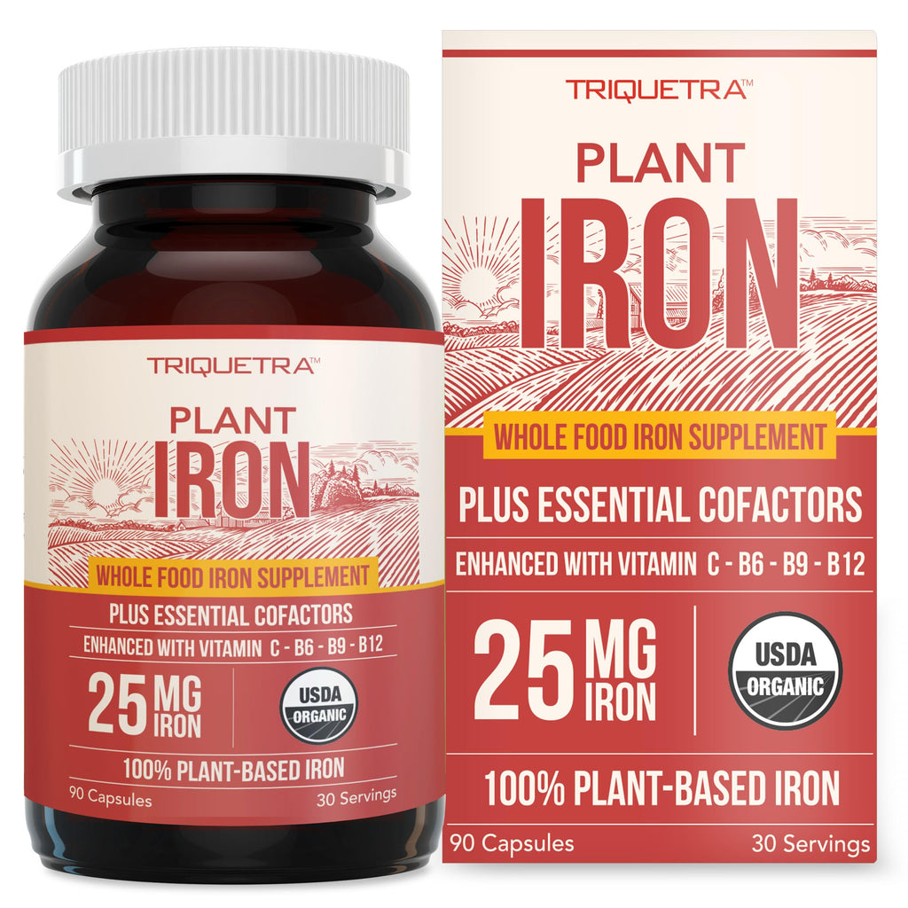 Discover the premium imported Organic Iron Supplement with 25 mg plant-based iron, essential for vitality. Available at Curat Cart.