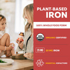 Organic Iron Supplement with 25 mg iron, USDA Organic certified, available at Curat Cart for trusted health in India.