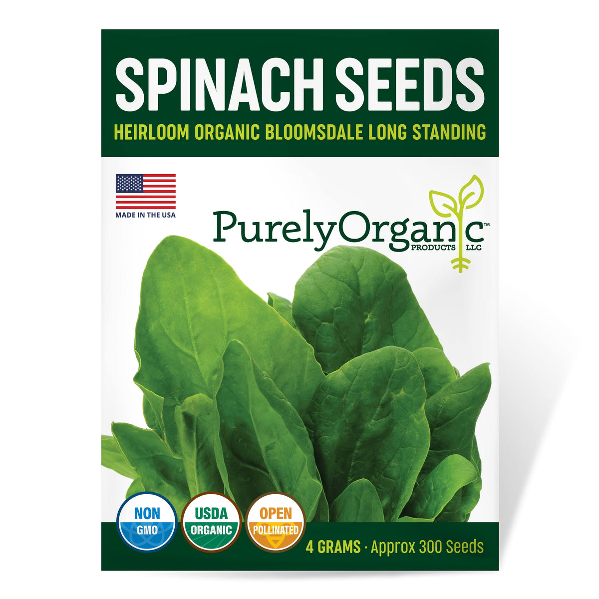 Discover premium imported Organic Spinach Seeds Bloomsdale for a thriving garden, available at Curat Cart. Ideal for health-conscious consumers.