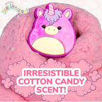 Shop the Original Squishmallows Premium Cloud Sli, featuring a pink unicorn with cotton candy scent! Available for order now.