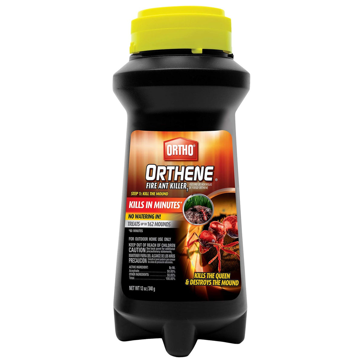 Ortho Orthene Fire Ant Killer, a premium import, effectively kills fire ants in minutes. Available at Curat Cart.