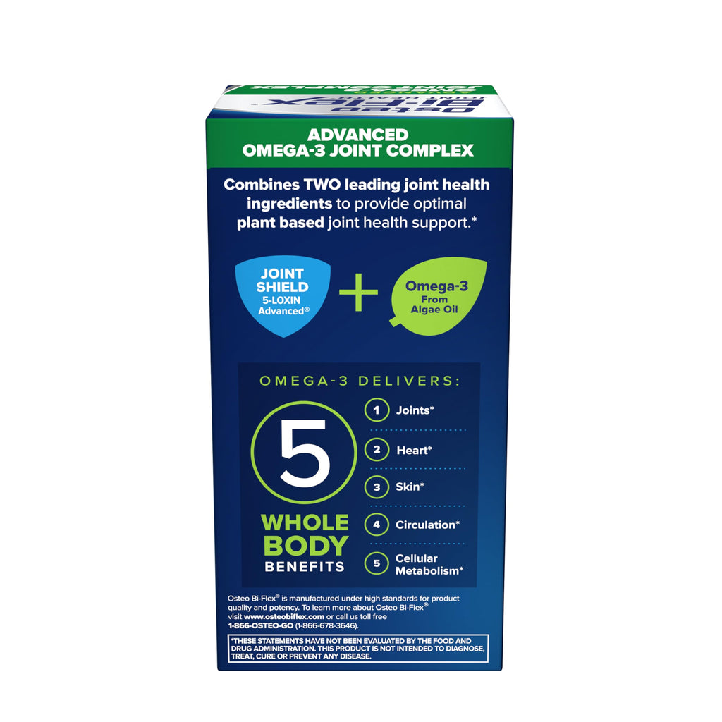 Osteo Bi-Flex Omega-3 Joint Complex offers 5 whole body benefits for joint, heart, and circulation health. 100% Authentic, available at Curat Cart.