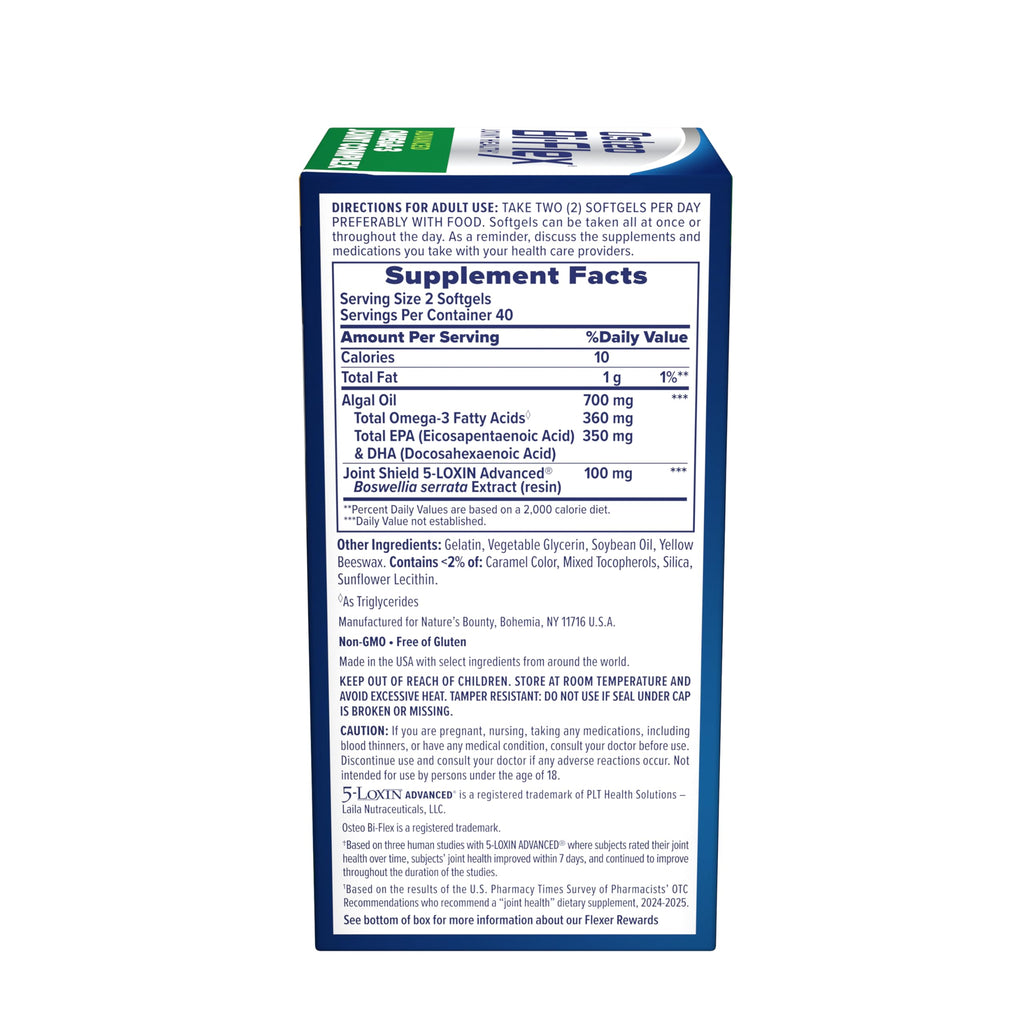 Osteo Bi-Flex Omega-3 Joint Complex in high-quality official packaging, promoting joint health. Available at Curat Cart.