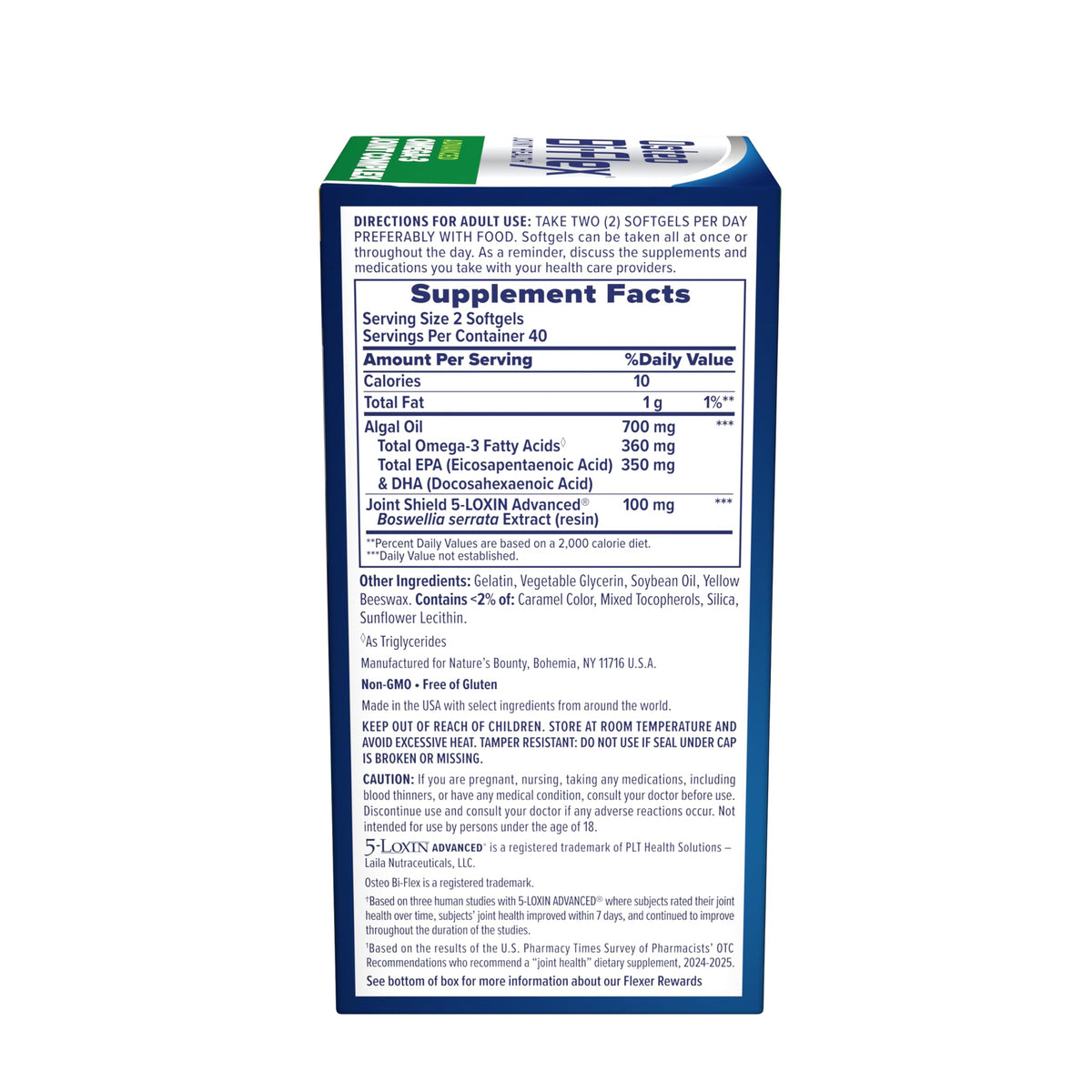 Osteo Bi-Flex Omega-3 Joint Complex in high-quality official packaging, promoting joint health. Available at Curat Cart.