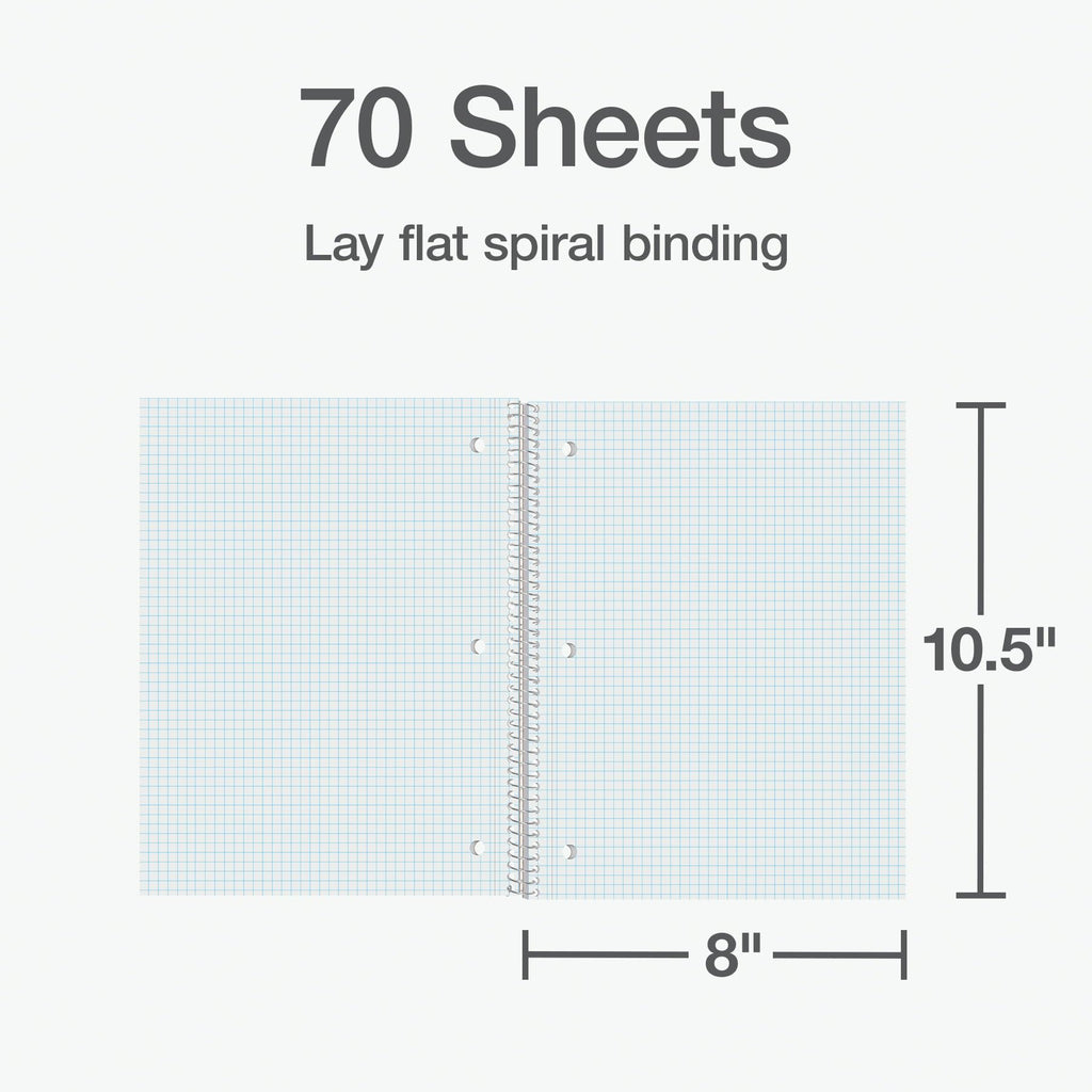 Oxford Spiral Notebook 2 Pack, featuring 70 sheets with lay flat spiral binding. 100% Authentic and available at Curat Cart in India.