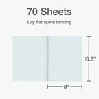 Oxford Spiral Notebook 2 Pack, featuring 70 sheets with lay flat spiral binding. 100% Authentic and available at Curat Cart in India.