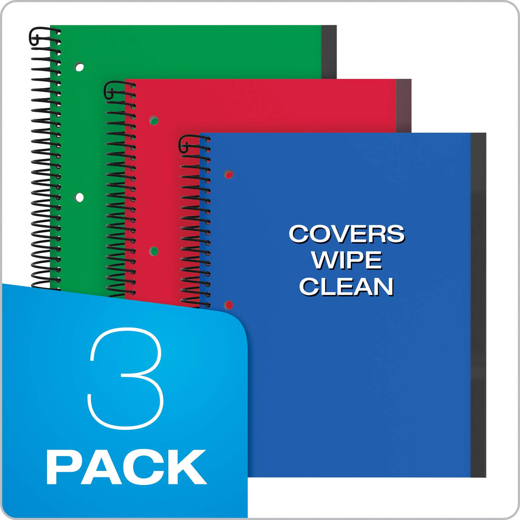 Premium imported Oxford Spiral Notebook 3 Pack featuring wipe-clean covers, ideal for students and professionals at Curat Cart.