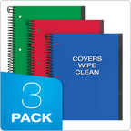 Premium imported Oxford Spiral Notebook 3 Pack featuring wipe-clean covers, ideal for students and professionals at Curat Cart.