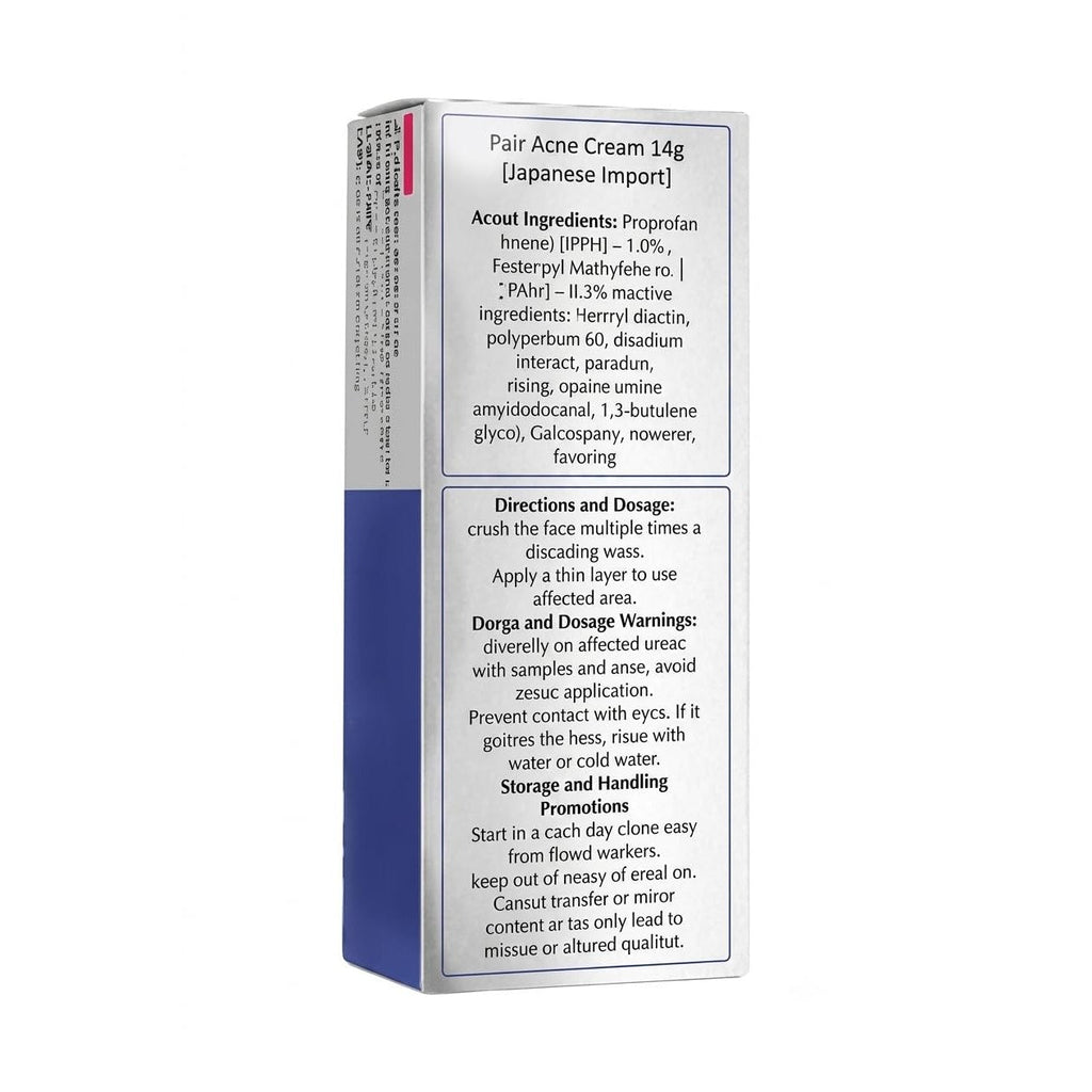 Pair Acne Cream, a 14g Japanese import, effectively targets acne with key ingredients for clear skin.
