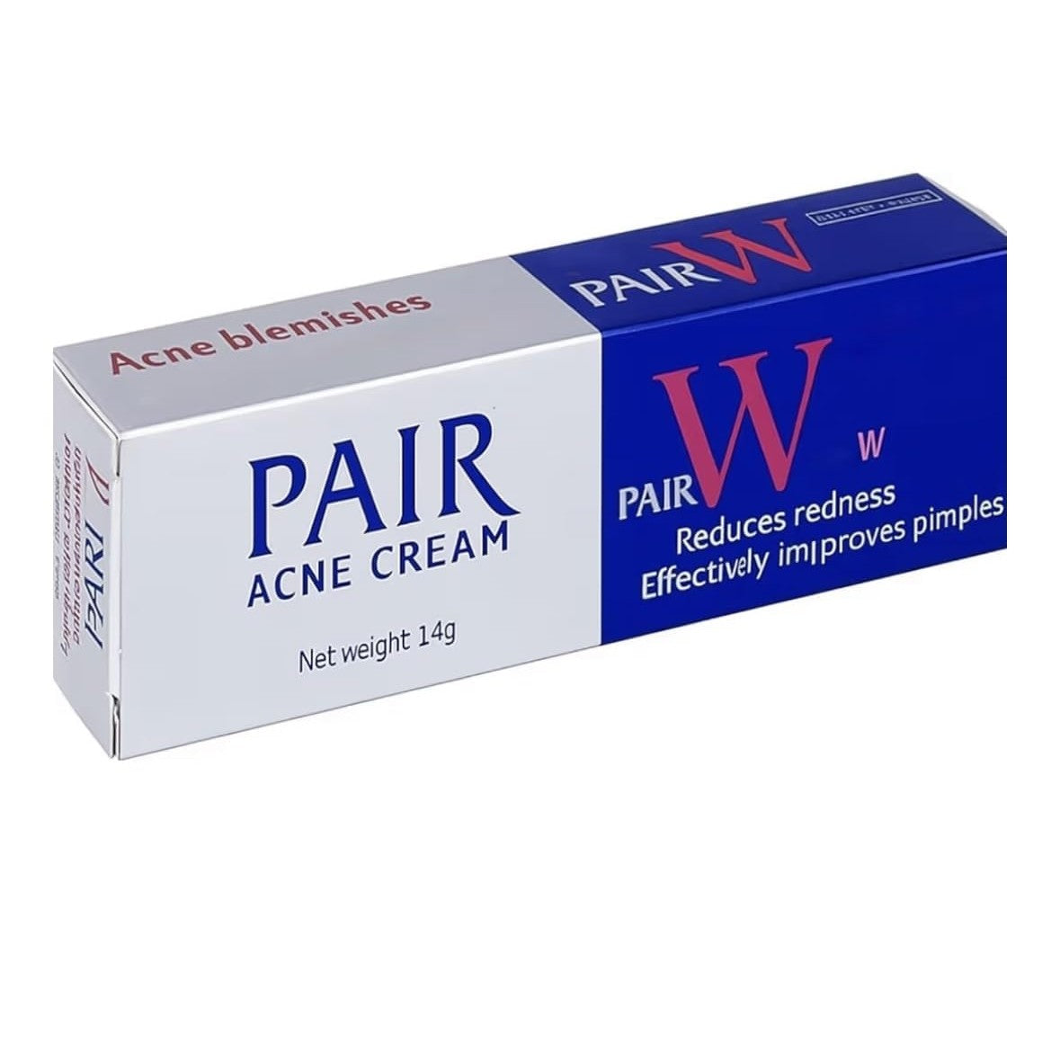 Pair Acne Cream for Face reduces redness and effectively improves pimples. Official product in original packaging, 14g size.