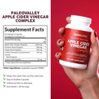 Paleovalley Apple Cider Vinegar Capsules, 100% authentic and available in India at Curat Cart. Easy to swallow, gluten-free formula.