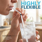 PAMI Flexible Plastic Straws in official packaging, designed for everyday hydration at home or on the go. Available at Curat Cart.
