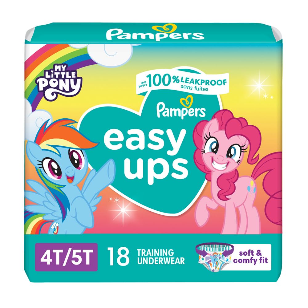 Pampers Easy Ups training pants featuring My Little Pony characters, 100% leakproof, soft and comfy fit, genuine product.
