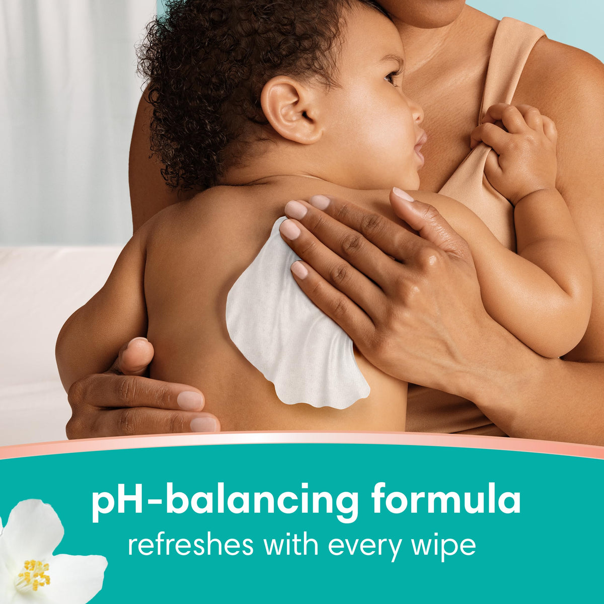 Experience the pH-balancing formula of Pampers Wipes Clean & Calm, exclusively curated by Curat Cart for refreshing care.