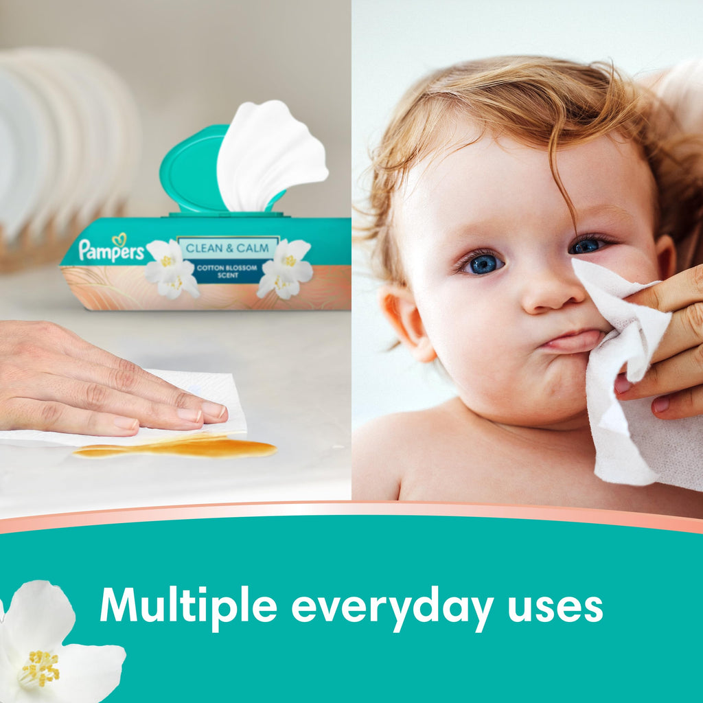 Pampers Wipes Clean & Calm offer 100% authentic gentle care for babies, available in India at Curat Cart. Perfect for everyday uses.