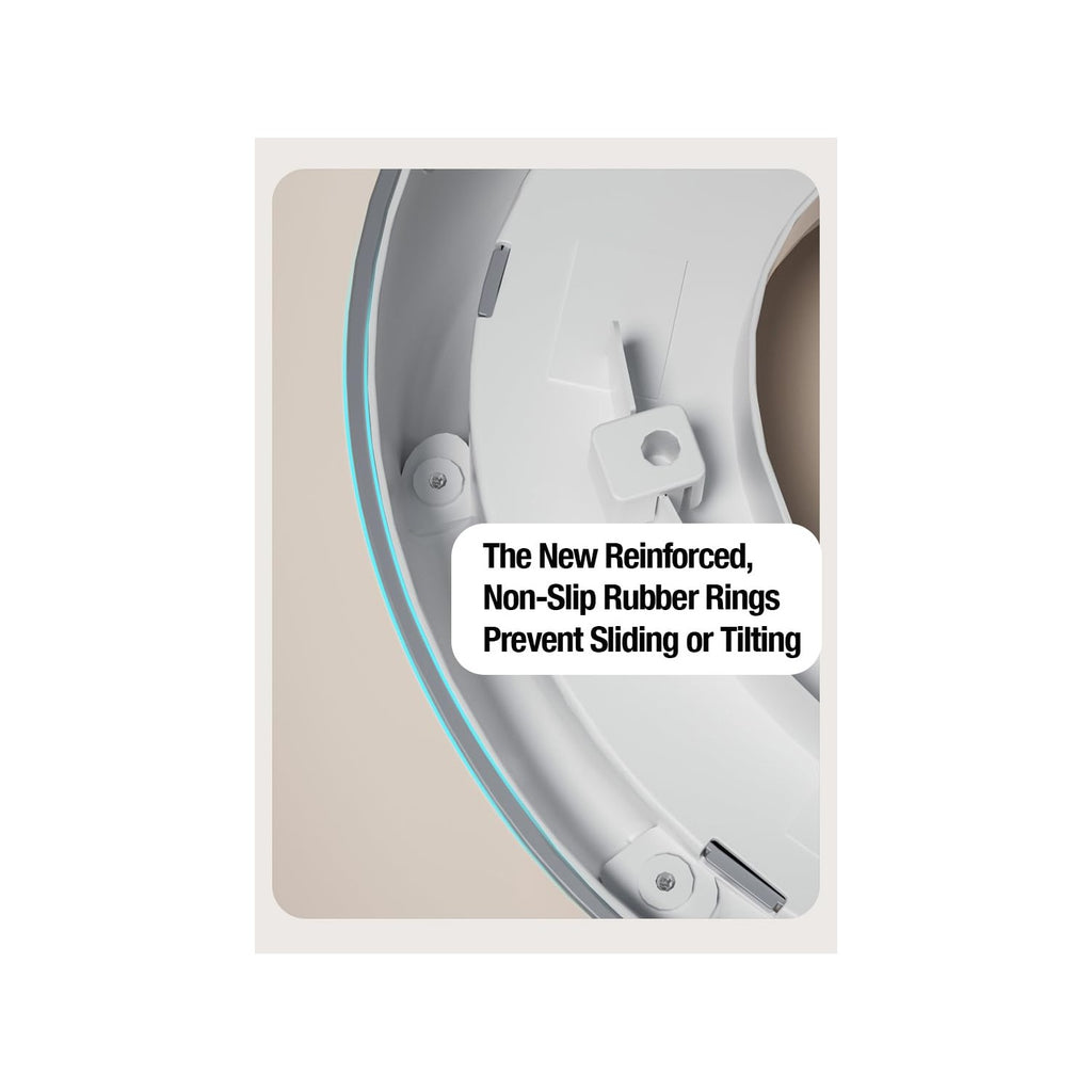 Reinforced, non-slip rubber rings of the PandaEar Potty Training Toilet Seat ensure stability and safety. Available at Curat Cart.