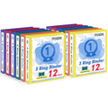 Premium imported PANDRI 1-inch 3 Ring Binders, 12-pack, holds 200 sheets, available at Curat Cart for organized storage.