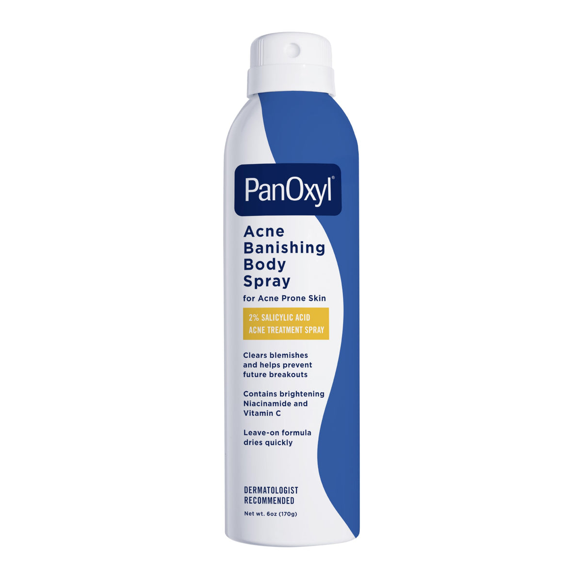 PanOxyl Acne Banishing Body Spray, 2% salicylic acid, clears blemishes, authentic acne treatment for your skin.