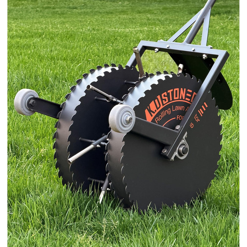 Premium imported Rolling Lawn Aerator Tool for effective lawn care, available at Curat Cart. Enhance your garden effortlessly.