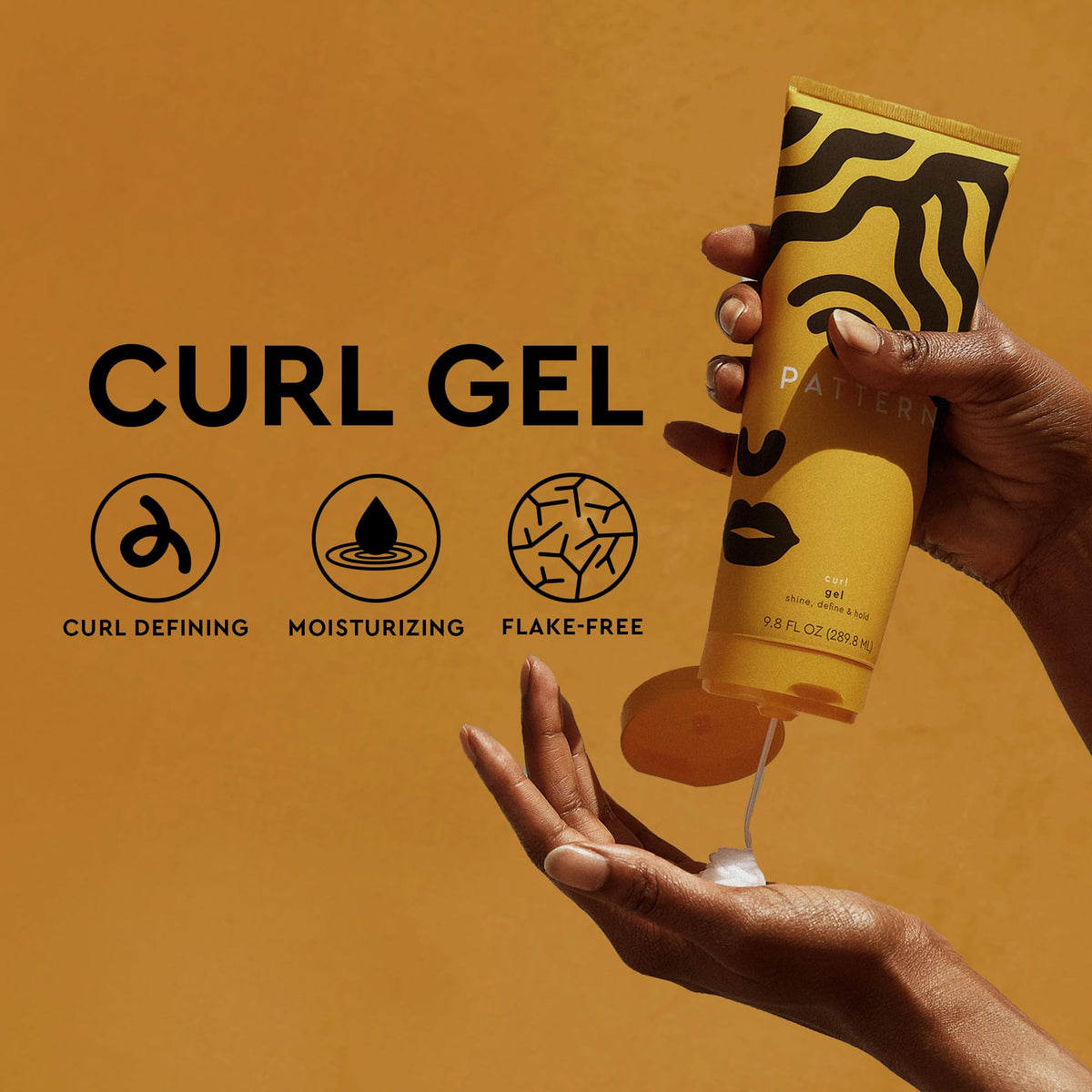 Curl gel from PATTERN Beauty, featuring a bold design. Flake-free, moisturizing, and curl-defining. Verified by CuratCart.