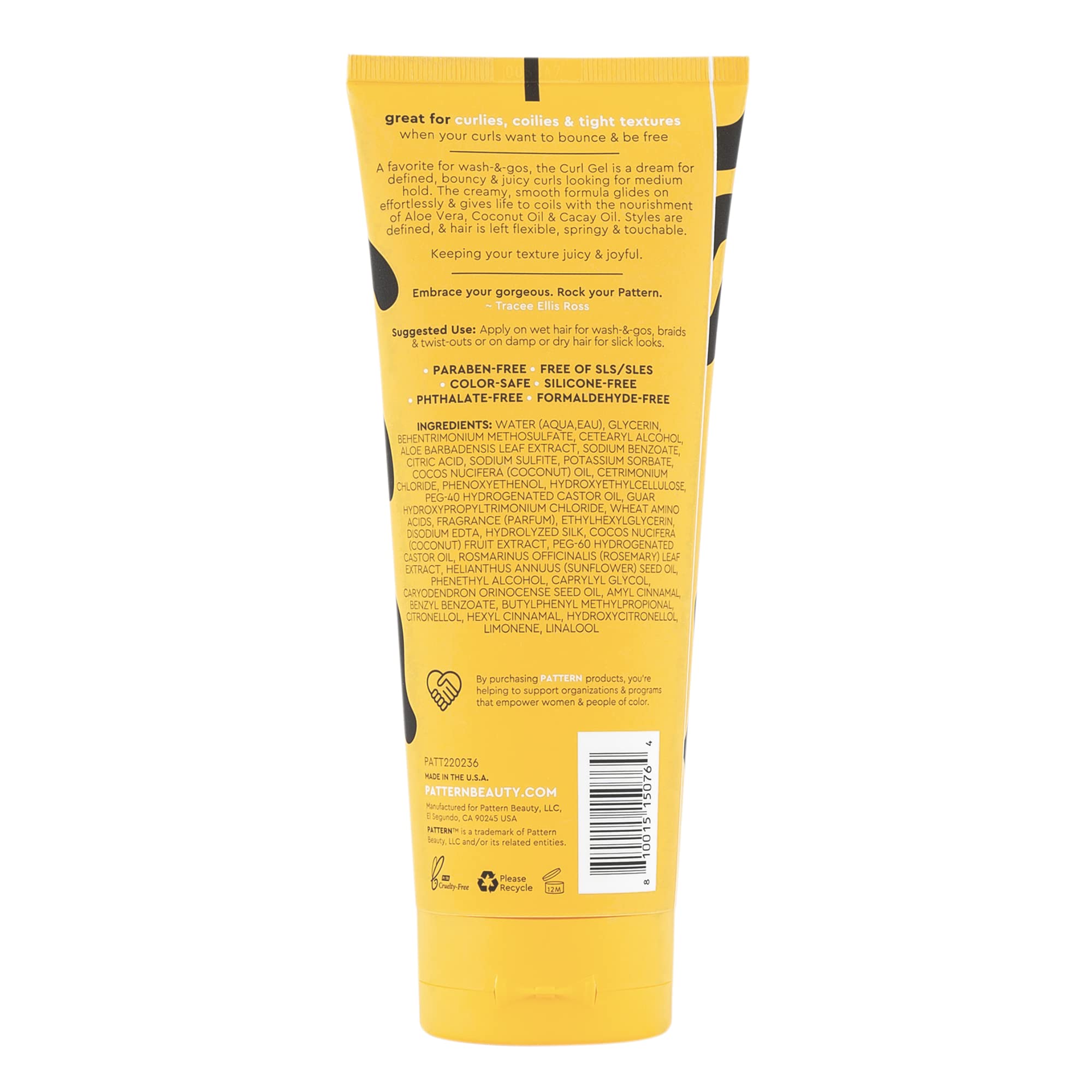 PATTERN Beauty Curl styling cream for curls, coils & tight textures. Paraben-free and cruelty-free. 100% authentic product.