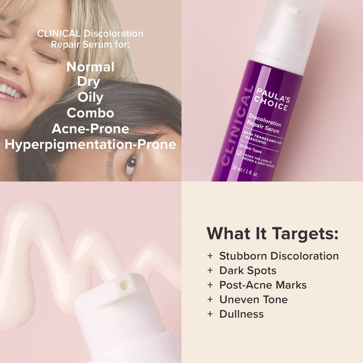 Paula's Choice Clinical Discoloration Repair Serum, targeting dark spots and uneven tone. Verified by CuratCart for quality assurance.