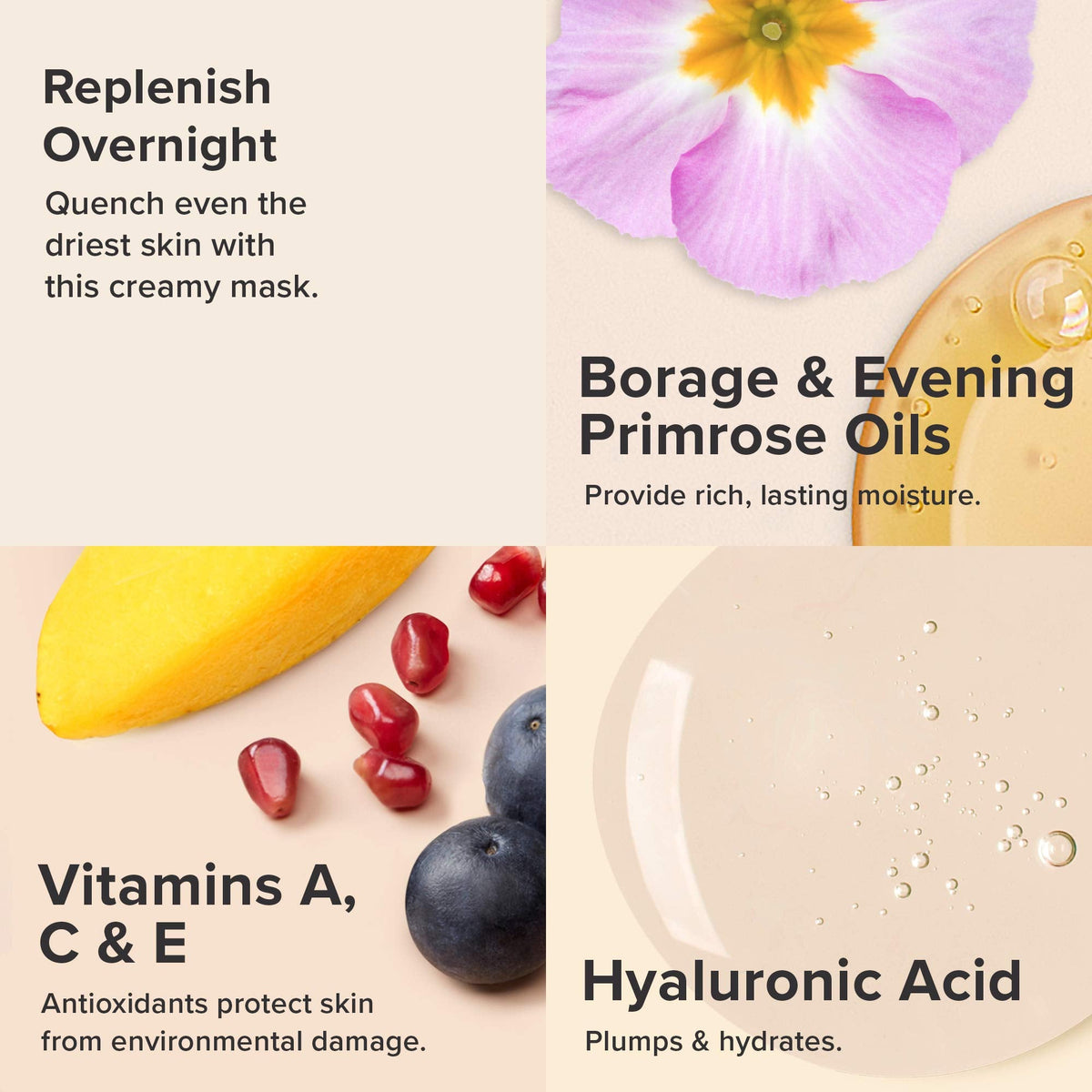 Premium imported Paula's Choice Skin Recovery Mask features hydrating oils and vitamins for overnight skin replenishment.