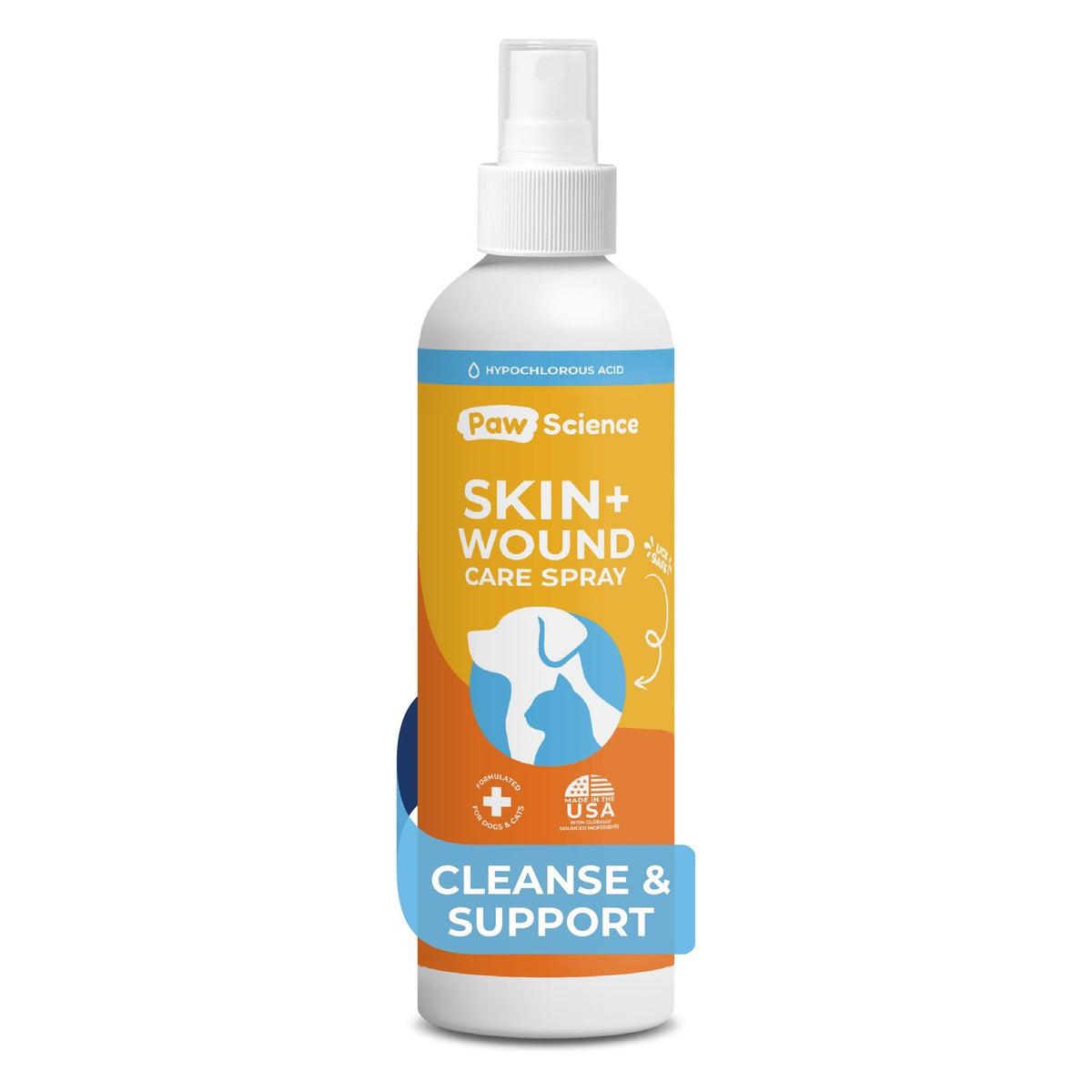 Paw Science Skin & Wound Care Spray, a premium import from the USA, offers cleansing and support for your pet's skin. Available at Curat Cart.