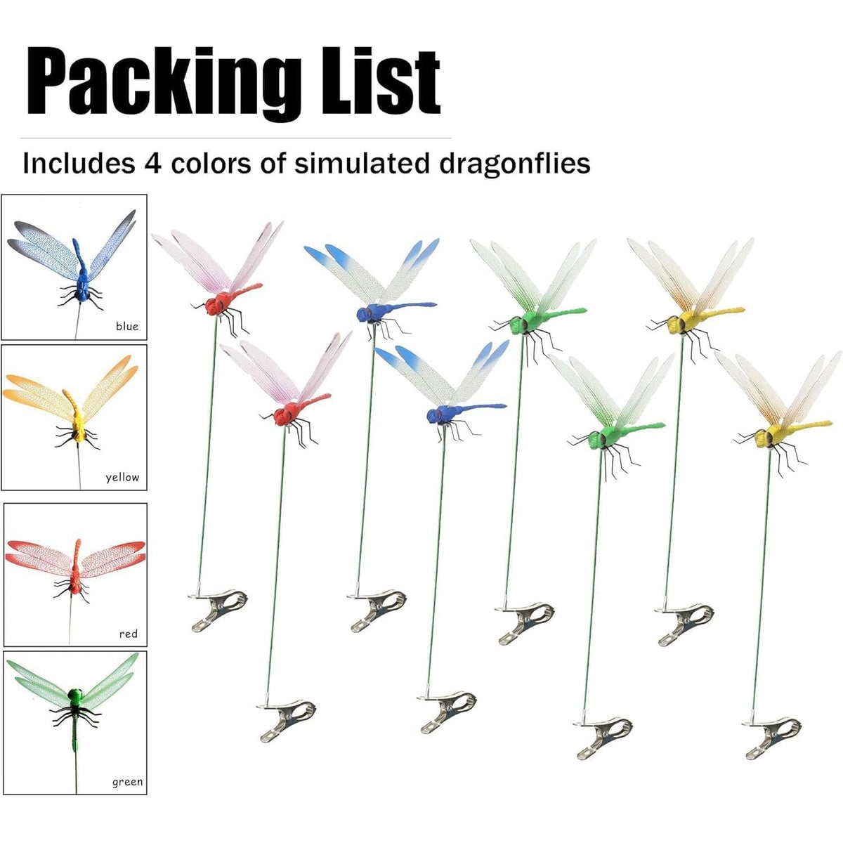 Explore the exclusive PCTC 8 Pcs Dragonfly Clips, featuring vibrant colors and unique designs, specially curated by Curat Cart.