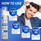 Premium imported PDAM Minoxidil Foam for hair regrowth, demonstrating application steps for effective results. Available at Curat Cart.