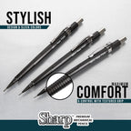 Pentel Sharp Mechanical Pencil set offers maximum comfort with textured grip. 100% Authentic and available at Curat Cart in India.