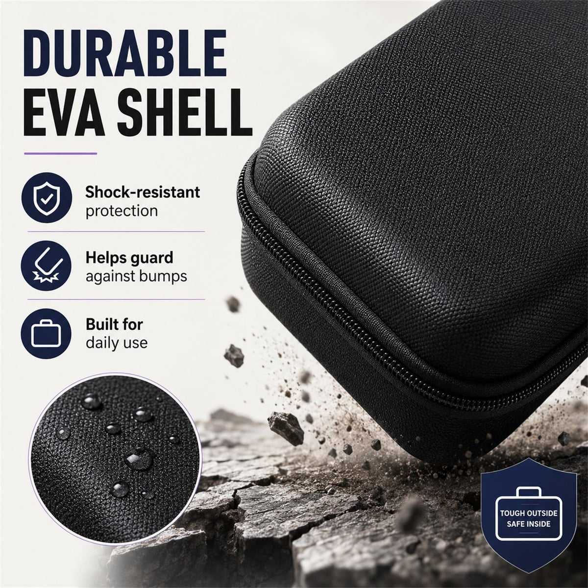 Peptide Travel Case Organizer features a durable, shock-resistant EVA shell, perfect for daily use. Upgrade your travel essentials at Curat Cart.