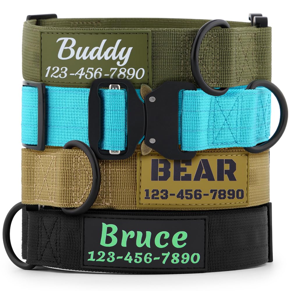 Explore premium imported Personalized Tactical Dog Collars from Curat Cart, perfect for your furry friend. Durable and stylish.