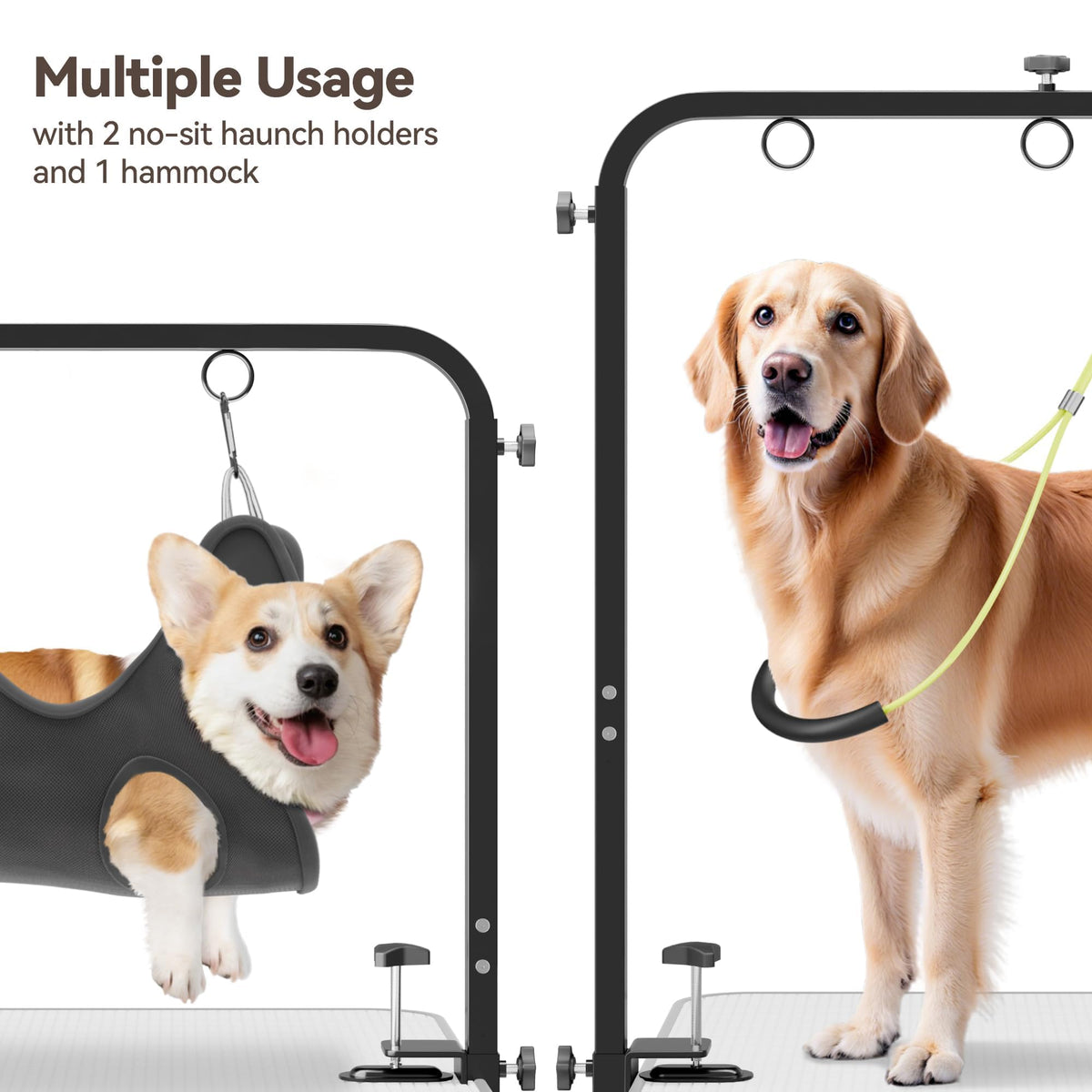 Pet Grooming Arm with Hammock, ideal for grooming. 100% Authentic and available at Curat Cart in India.