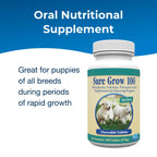 Sure Grow 100 is a trusted oral nutritional supplement for puppies, available at Curat Cart. 100% Authentic and perfect for rapid growth.