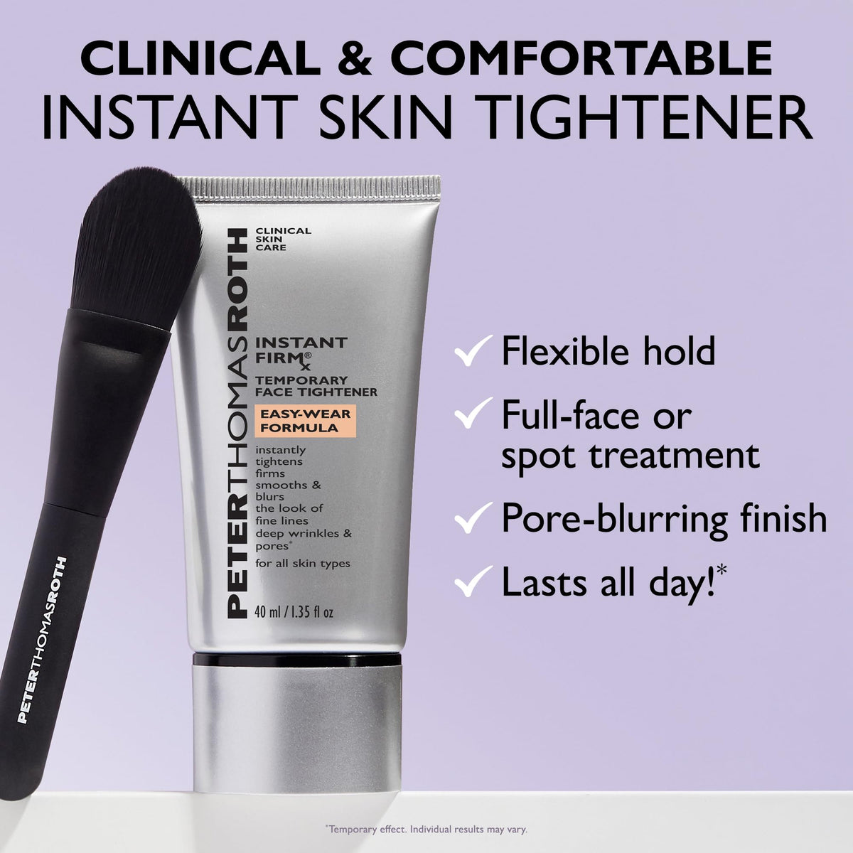 Experience clinical results with Peter Thomas Roth Instant FIRMx Face Tightener, verified by CuratCart for quality assurance.
