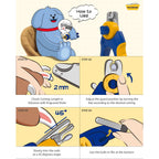 Discover the PETHROOM Dog Nail Clipper with a detailed usage guide, showcasing high-quality design and official packaging. Available at Curat Cart.