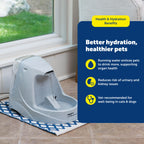 Enhance your pet's hydration with the PetSafe Drinkwell Platinum Fountain, perfect for daily use. Available at Curat Cart.
