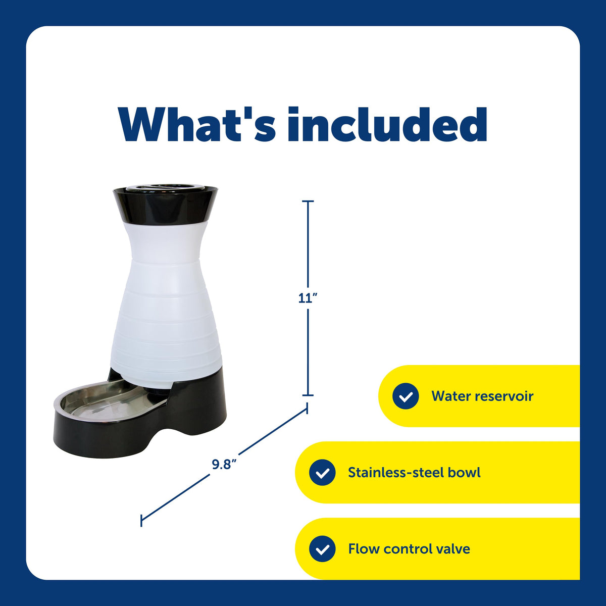 Discover the PetSafe Healthy Pet Water Station, specially curated by Curat Cart, featuring a stainless-steel bowl and flow control valve.