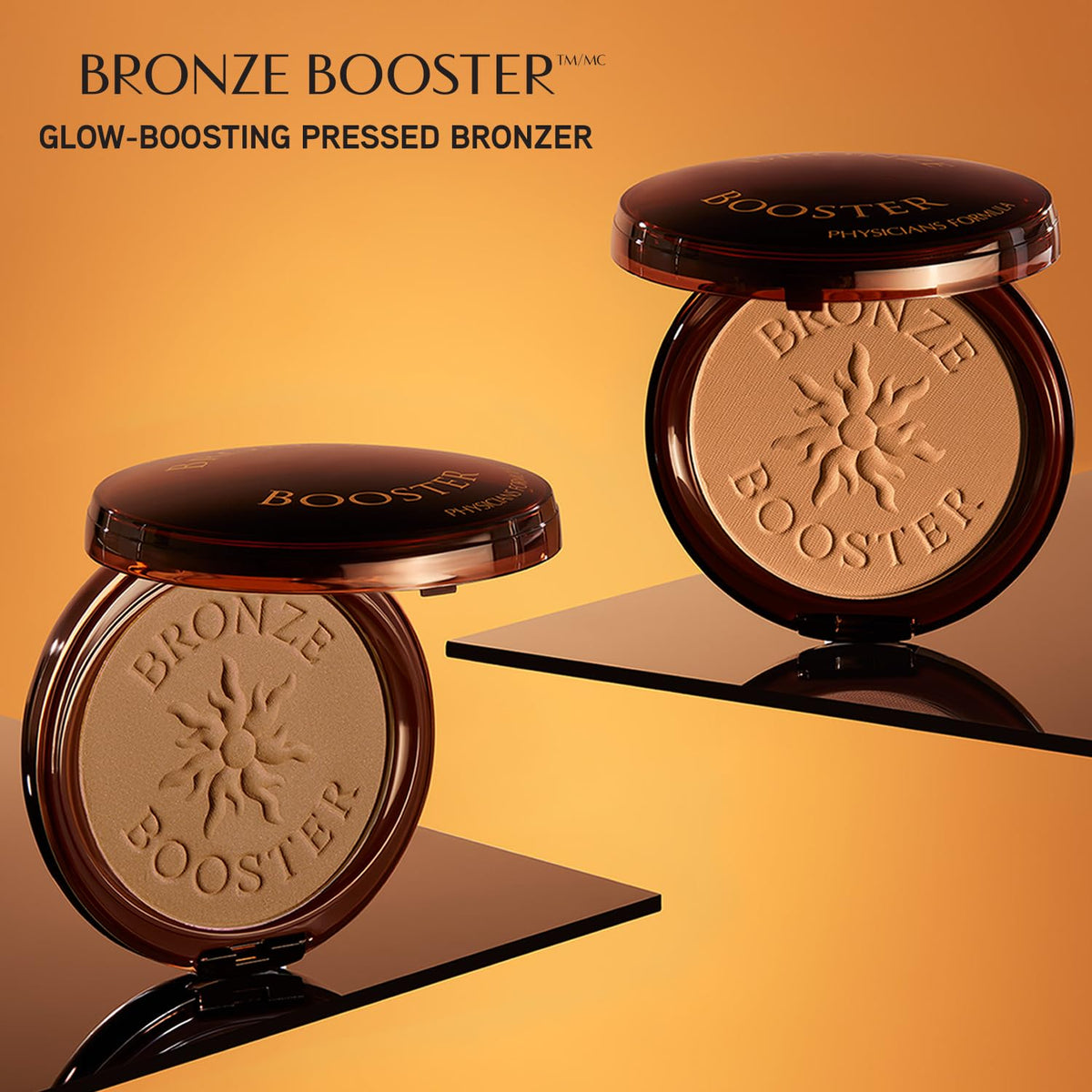 Physicians Formula Bronze Booster Glow-B Pressed Bronzer in a stylish compact, designed for a radiant glow. Verified by CuratCart.